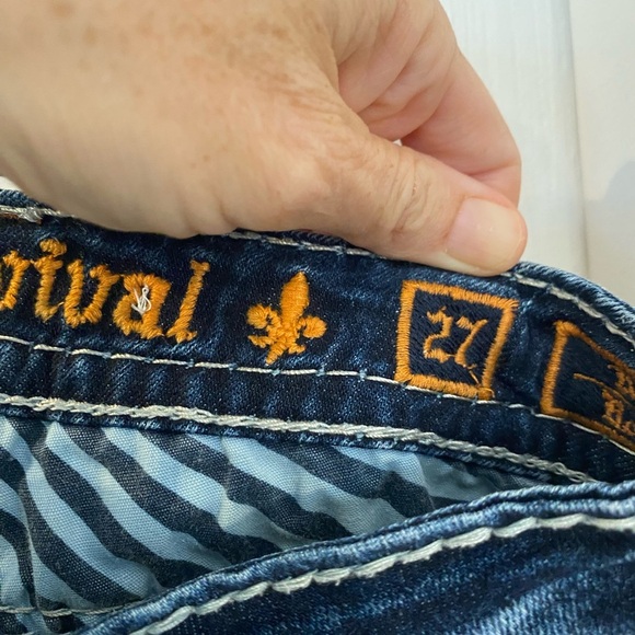 Rock Revival Womens Western Kai Bootcut Jeans Size 27 Distressed Embroidered - Picture 8 of 10
